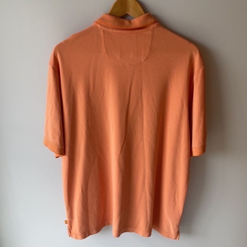 Tommy Bahama Men Orange Polo Shirt Large EUC - Picture 2 of 7
